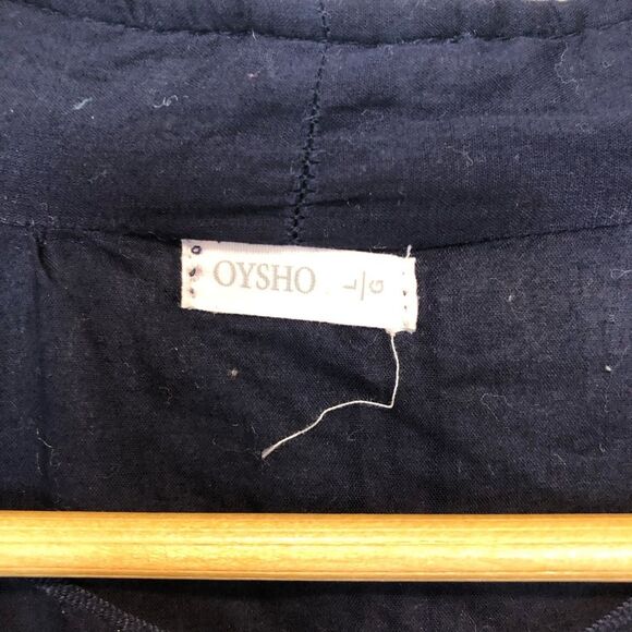 Oysho Quilted Long Sleeve Longline Open Front Floral Cardigan Sweater Size Large - Picture 7 of 8